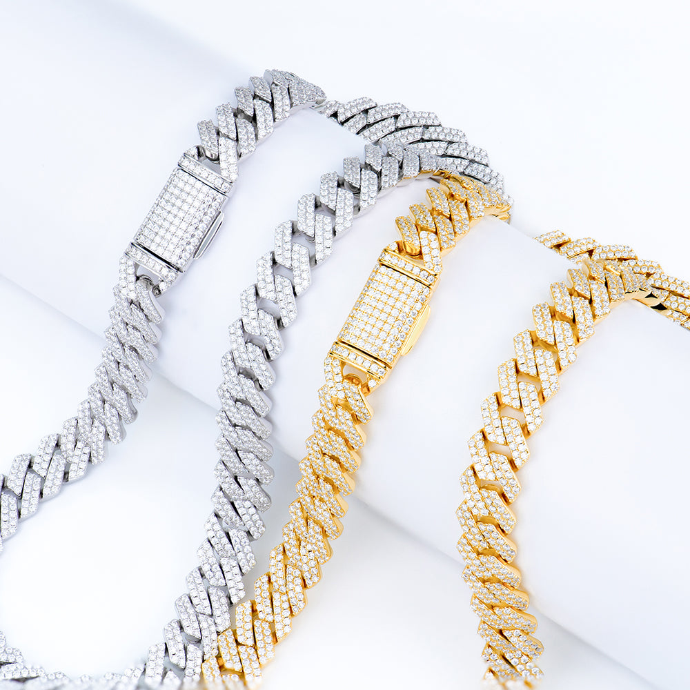 ICE VISION™ Cuban Link Chain 8MM — Argint 925 · VVS Moissanite