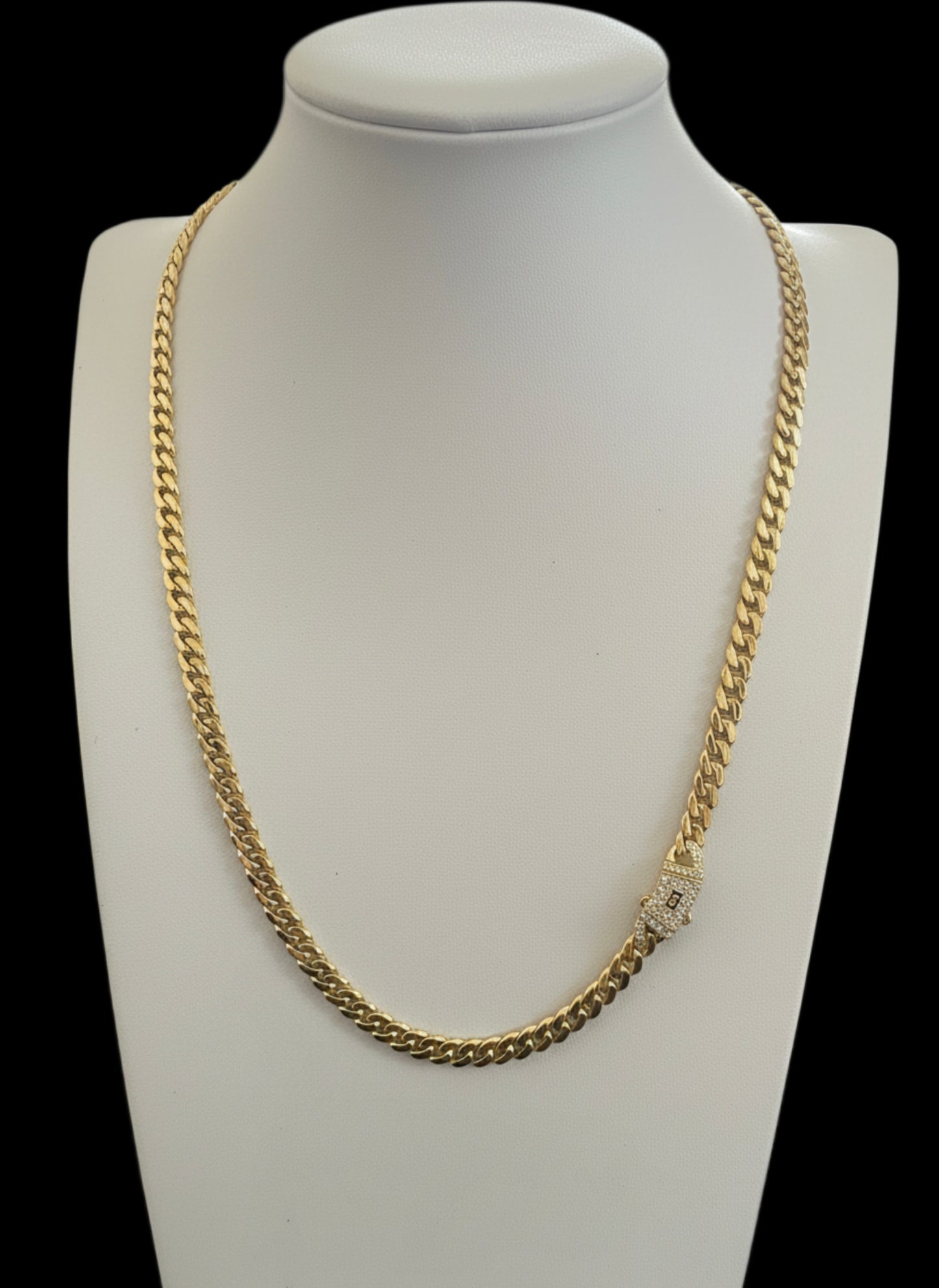 Colier Cuban 6mm Placat cu Aur 14K