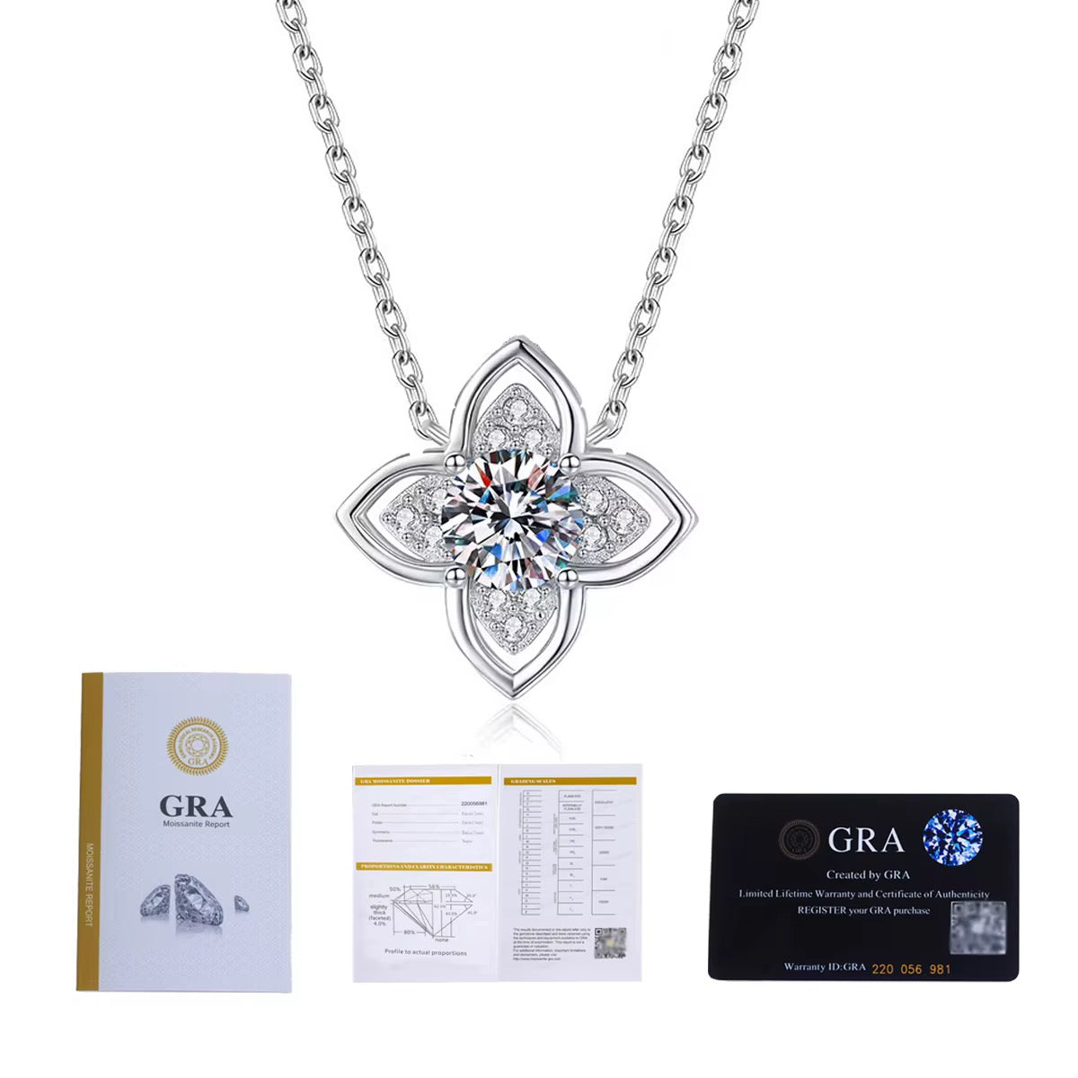 Colier F. Power Moissanite 5MM 0.5ct