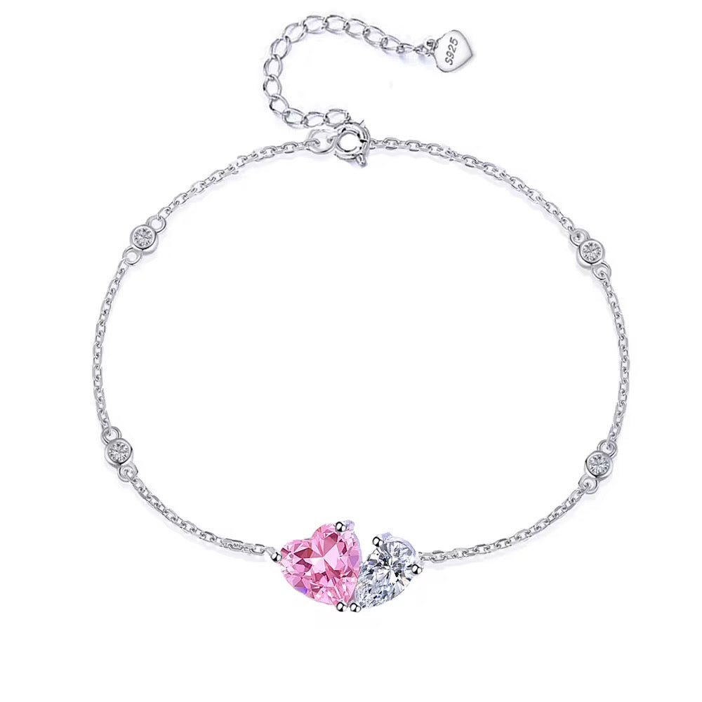 Bratara cu Piatra rosie Cubic Zirconia Argint