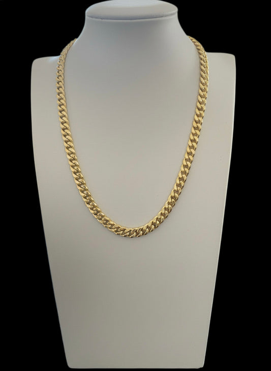 Colier Cuban 8mm Placat cu Aur 14K