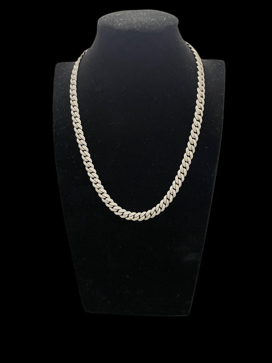ICE VISION™ Cuban Miami Link Chain – Argint 925 Moissanite VVS (8mm / 50cm)