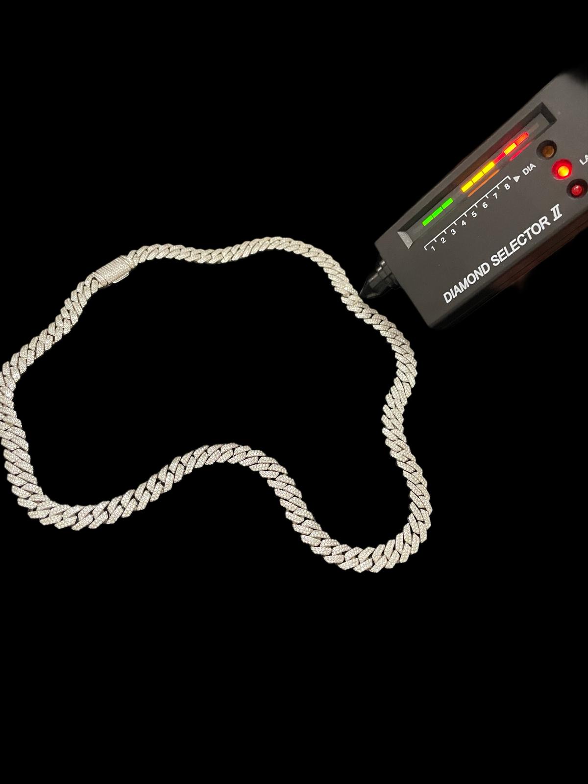 ICE VISION™ Cuban Link Chain – Argint 925 Moissanite VVS (8mm / 50cm)