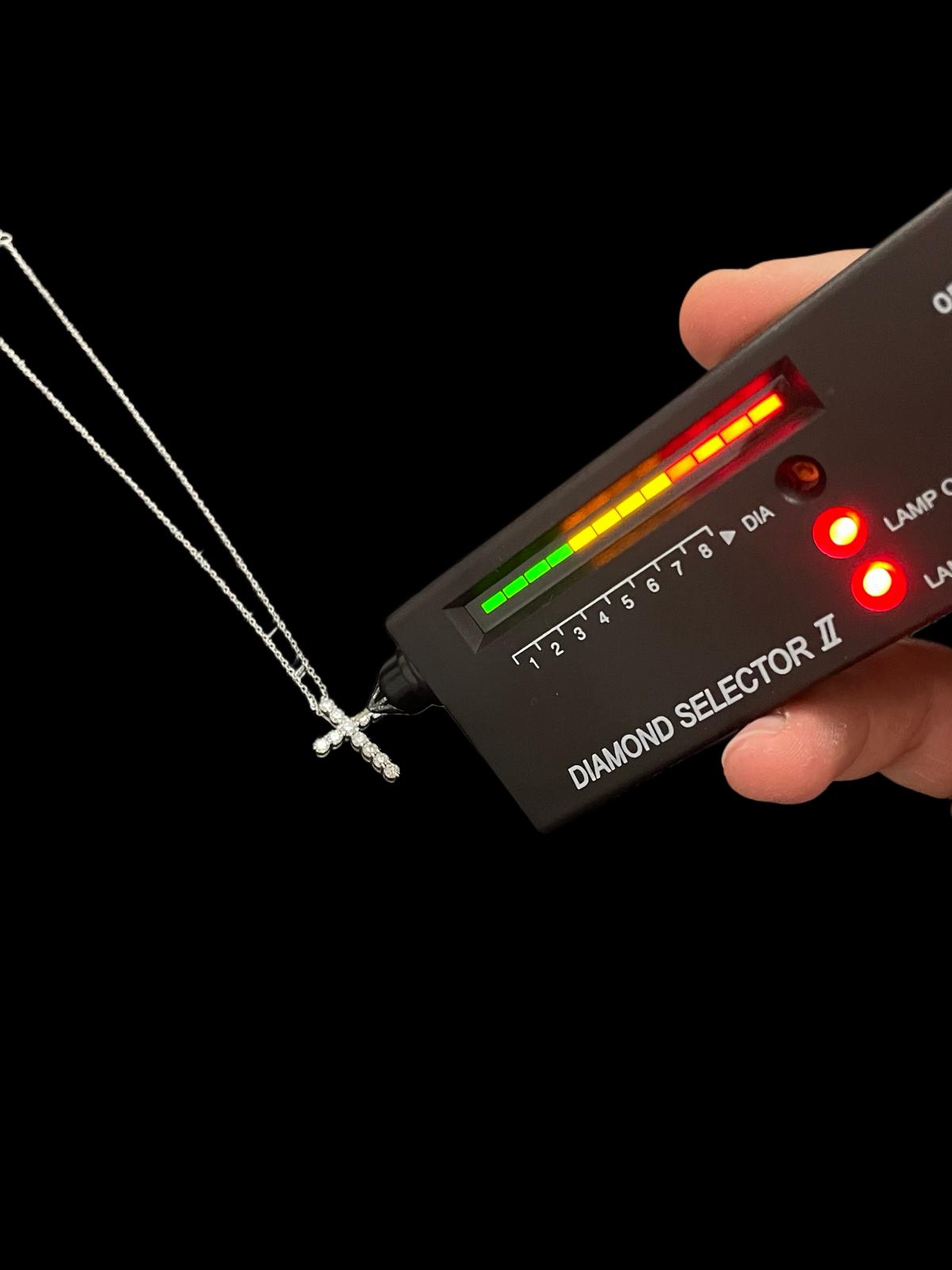 ICE VISION™ Fine Cross Necklace – Argint 925 Moissanite VVS (45cm)