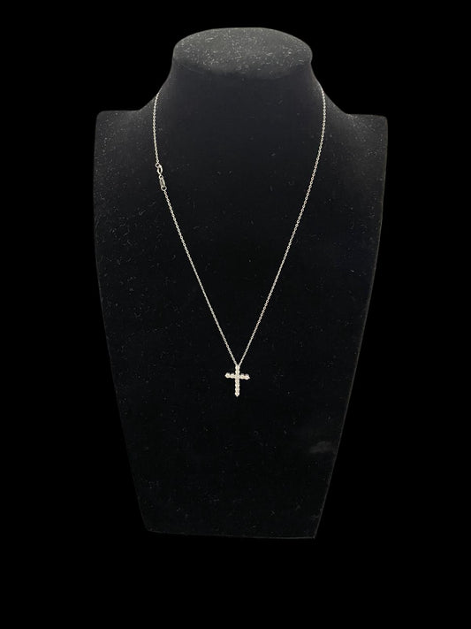 ICE VISION™ Fine Cross Necklace – Argint 925 Moissanite VVS (45cm)